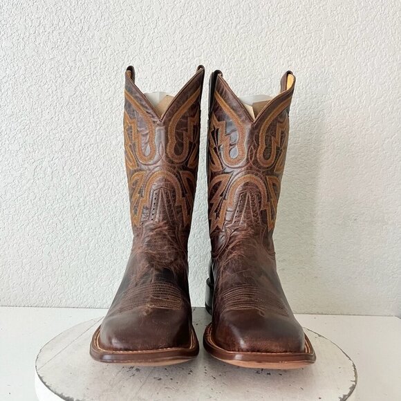 NEW Rod Patrick Mens Cowboy Boots 15AAAA Perro Loco Brown Square Toe Western - Picture 5 of 12